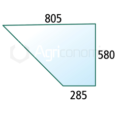 Vitre de porte D pour machine agricole DAVID BROWN K303702 adaptable