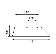 Soc à pointe droit 16" pour charrue LEMKEN 3352030 adaptable