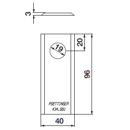 KM-Klinge 96x40x3 mm ORIGINAL 434991 Pöttinger Original 
