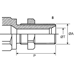 Coupleur rapide 1/2" pour tracteur CASE IH 5152194 adaptable