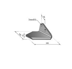 Flügelschar rechts für Grubber HORSCH 34060857 - Nachbau