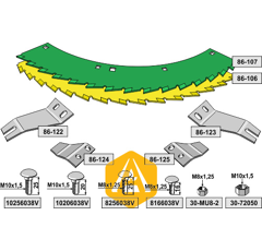 Kit-lames de scie pour JOHN DEERE LCA790405 adaptable - Blacksteel©
