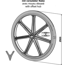 Rueda packer Ø 900 x 71 mm adaptable - BlackSteel©