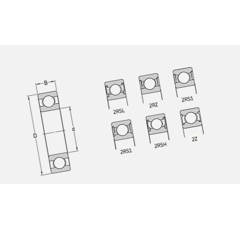 Roulement pour machine agricole AZ101472 - F260310020180 adaptable