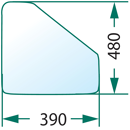 Vitre porte de cabine pour tracteur BELARUS 80670001105 adaptable
