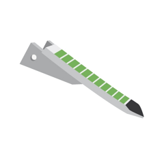 Sabot de décompacteur avec plaquettes carbure et rechargement EVERS adaptable