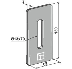 Racloir pour rouleaux packer FERABOLI C646710 adaptable 