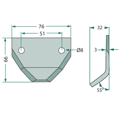 Fräsmesser für HIMEL 3000472|3000656 Nachbau  
