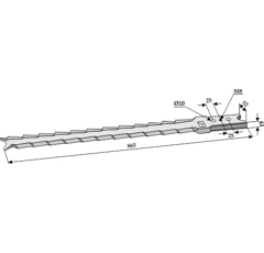 Couteau pour mélangeuse STRAUTMANN 08.01.31 adaptable - Blacksteel©