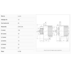 Alternateur 14 V - 65 A / IA464
