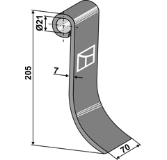 Fléau pour broyeur 205x70mm BECCHIO & MANDRILE  adaptable - Blacksteel©