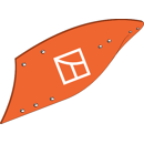 Versoir entier gauche pour charrue NAUD 30.23.657G adaptable - Blacksteel©