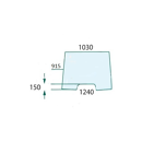 Pare-brise teinté pour tracteur NEW HOLLAND 650S34671067 adaptable