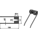 Dent de fenaison pour faneuse NEW HOLLAND 84390221 adaptable - BlackSteel©