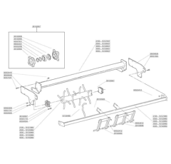 Palier complet pour herse rotative MASCHIO TERRANOVA TH M38100907R origine