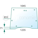 Pare-brise clair pour machine agricole CASE IH 144986A1 adaptable