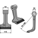 Marteau pour broyeur 115x50mm renforcé BECCHIO & MANDRILE 6060003 adaptable - Blacksteel©