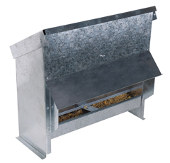 Mangeoire pour poules avec trémie en acier galvanisé 25 L - CHICK'A