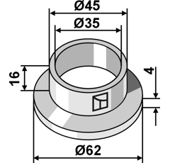Nylonbuchse 20 mm – Nachbau  