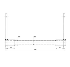 Support attelage à souder pour chargeur MANITOU 55800 adaptable