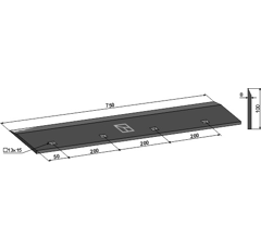 Messer 750 mm für Walze DAL-BO – Nachbau  