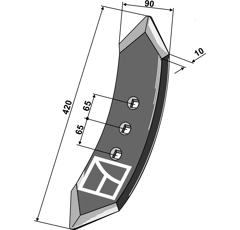 Grubberschar 420mm - Mehrere Marken