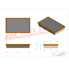 Filtre à air adaptable HIFI FILTER SA17099
