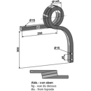 Dent double spire gauche 300 mm adaptable
