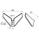 Aile monobloc pour déchaumeur KONGSKILDE 105000650 adaptable