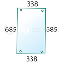 Vitre latérale pour machine agricole CASE IH 1284594C1 adaptable