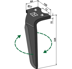 Kreiseleggenzinken rechts VOGEL U. NOOT KZ400001 Nachbau