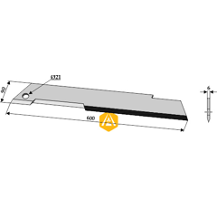 Couteau pour mélangeuse STRAUTMANN 38.04.20 adaptable - Blacksteel©