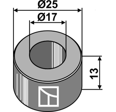 Buchse 13x17 für Häcksler KUHN – Nachbau  