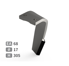 Dent de herse rotative Droite carbure triangulaires KUHN 52539400 adaptable