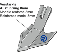 Soc à échange rapide 140 x 8 mm pour cultivateur BOURGAULT adaptable - Blacksteel©