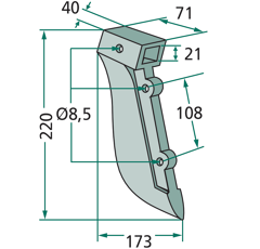 Soc pour semoir BECKER 237699 - 059712 adaptable 