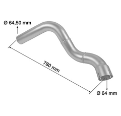 Tuyau d'échappement pour tracteur JOHN DEERE L158904 adaptable