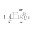 Anlasser IS 1209 / 24V 6,50KW Mahle-Iskra-Letrika 12 Zähne