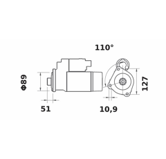 Anlasser IS 1209 / 24V 6,50KW Mahle-Iskra-Letrika 12 Zähne