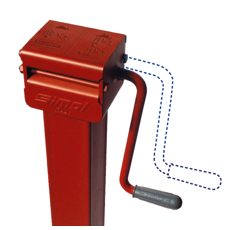 Pied béquille avec manivelle verticale 310 mm adaptable