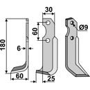 Fräsmesser Links 180 x 30 Brumital-Agris Nachbau