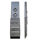 Pointe de décompacteur avec plaquettes carbure, plaquettes carbure arrière et rechargement ASKEL adaptable