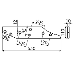 Contre sep gauche pour charrue KUHN 279053 origine