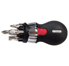 Tournevis a cliquet tom pouce a manche court GEARPLUS avec 6 embouts | KS TOOLS