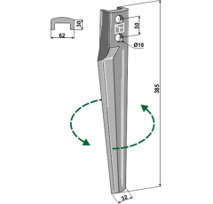 Dent herse G Eberhardt 385x62 301897 adaptable - BlackSteel©