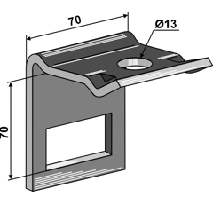 Bride de fixation 50 mm double spire adaptable BlackSteel©