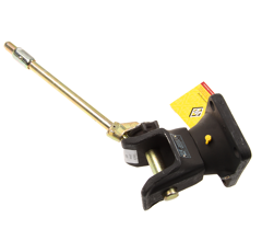 Flanschzugmaul manuell,Flanschmaß 160x100 mm, Ø 32 mm Bolzen, Schwarz     