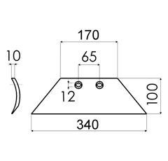 Düngereinlegerschar für Pflug wendbar KUHN ZXL 631112 original