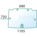 Pare-brise pour machine agricole NEW HOLLAND 44911501 adaptable