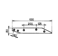 Anlagenplatte wendbar für Pflug RABE 27080701 - Nachbau